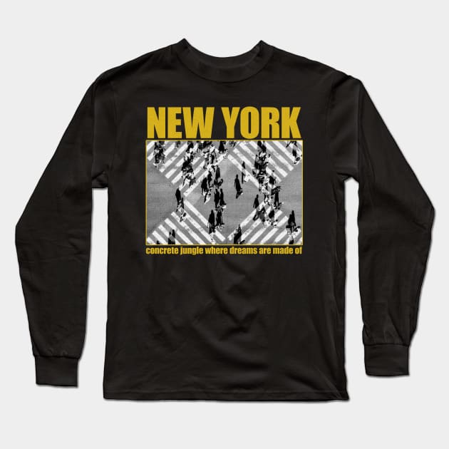 new york grunge Long Sleeve T-Shirt by Genetics art